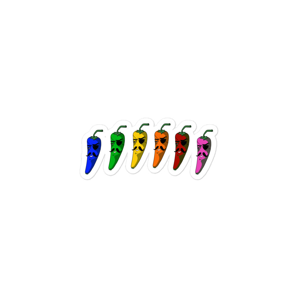 RAINBOW JALAPEÑOS Bubble-free stickers