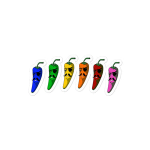 RAINBOW JALAPEÑOS Bubble-free stickers