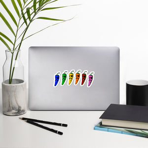 RAINBOW JALAPEÑOS Bubble-free stickers