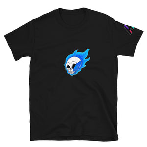 BLU FLAME SKULL 2 Short-Sleeve T-Shirt