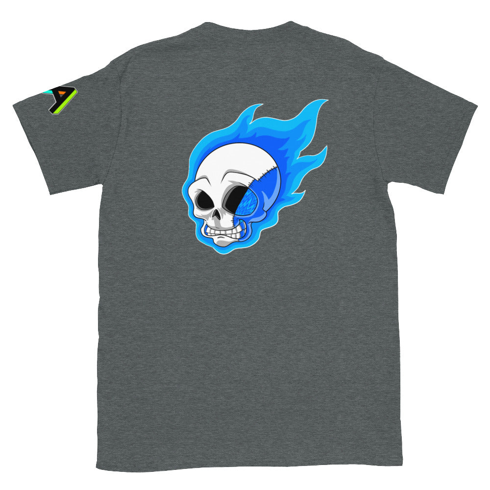 BLU FLAME SKULL 2 Short-Sleeve T-Shirt