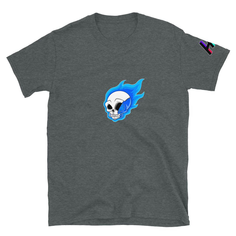 BLU FLAME SKULL 2 Short-Sleeve T-Shirt