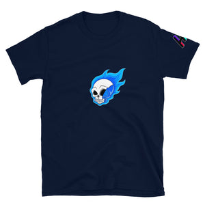 BLU FLAME SKULL 2 Short-Sleeve T-Shirt