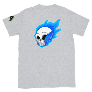 BLU FLAME SKULL 2 Short-Sleeve T-Shirt