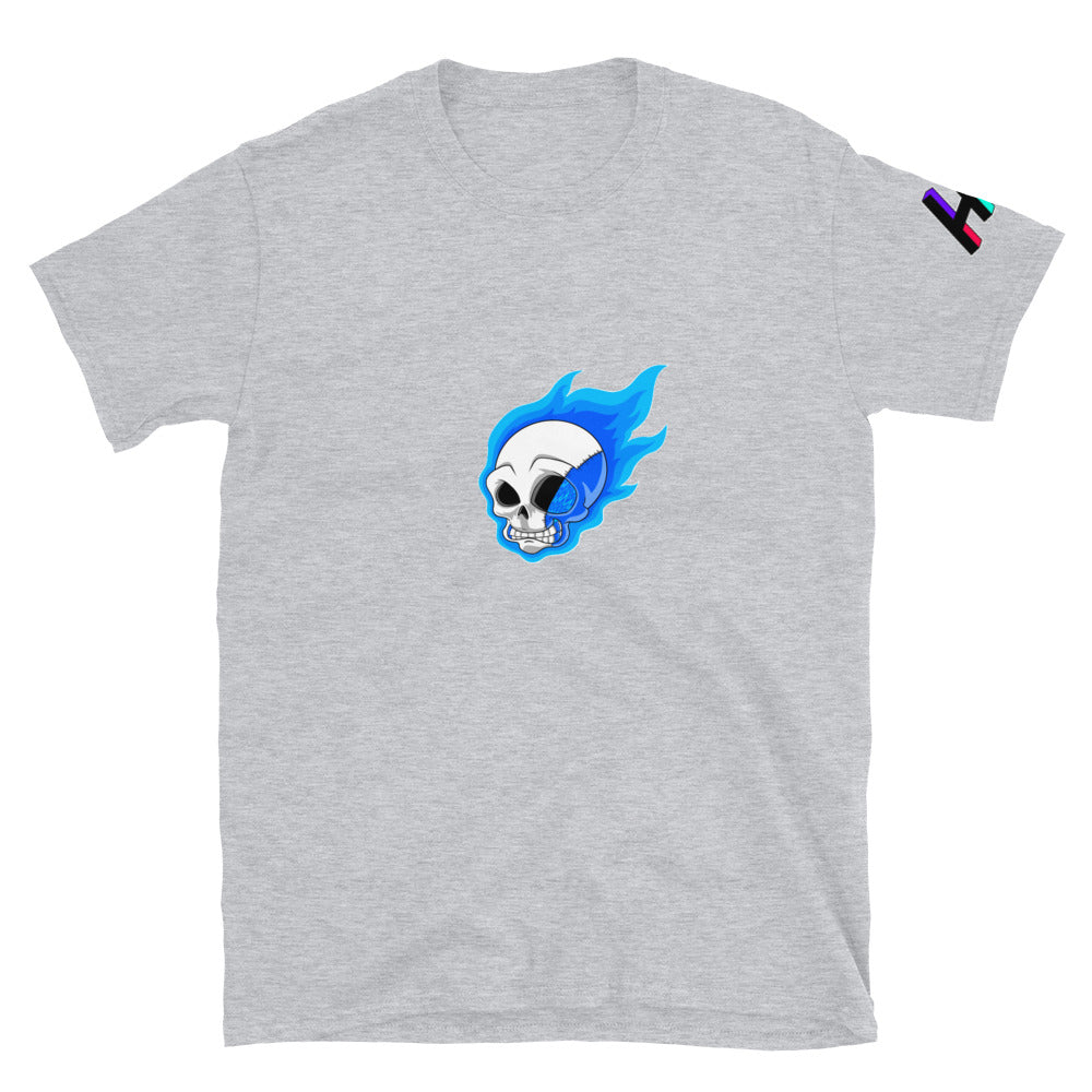 BLU FLAME SKULL 2 Short-Sleeve T-Shirt