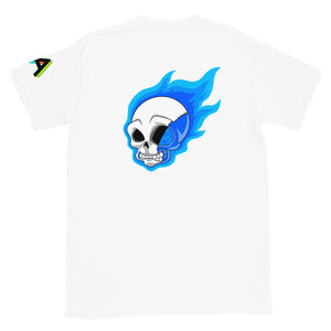 BLU FLAME SKULL 2 Short-Sleeve T-Shirt